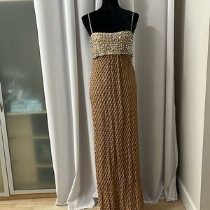 Missoni jeweled metallic knit long gown